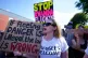 Demonstrators at a removal centre at Gatwick protest against