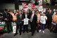 General Secretary Mick Lynch (centre) and Eddie Dempsey (rig