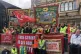 The picket line outside Liverpool Lime Street station as mem