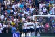 Tottenham Hotspur players celebrate after Southampton's Moha