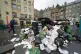 Overflowing bins in the Grassmarket area of Edinburgh where 