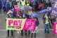 People take part in the Scotland Demands a Pay Rise march an