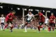 Fulham's Aleksandar Mitrovic shoots under pressure during th