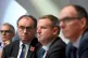 Governor of the Bank of England Andrew Bailey (second left) 
