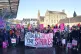 People take part in a rally outside the Scottish Parliament,