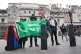 RMT members stand on the picket line outside Victoria statio