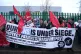 Ambulance workers on the picket line outside ambulance headq