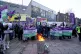Ambulance workers on the picket line outside Waterloo ambula