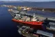 The Port of Leith on the Firth of Forth, Edinburgh, January 