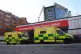  NHS ambulances parked outside the accident and emergency de