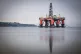 An oil rig anchored in the Cromarty Firth, Invergordon