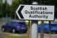 A sign for the Scottish Qualifications Authority (SQA) build