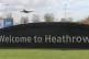 A plane taking off from Heathrow Airport.