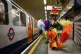 People at Leicester Square underground station as they head 