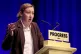 Mhairi Black MP addresses delegates at the Scottish National