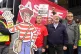 Aslef general secretary Mick Whelan (second right) on a pick