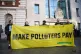 Greenpeace activists outside Westminster Magistrates' Court,