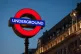 A London Underground roundel at Oxford Circus station, in Lo