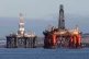 Oil platforms standing in the Cromarty Firth near Invergordo