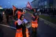 Members of the GMB union who work at Amazon picket outside t
