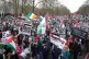 People take part in a pro-Palestine march in central London,