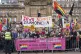 Activists from Stand Up To Racism Scotland gather in Glasgow