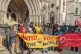 UVW and IWGB union members rally outside High Court 