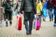 A man carrying bags in the Broadmead shopping area of Bristo