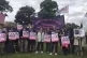 UCU General secretary Jo Grady (centre) with Richmond upon T