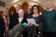 Julia Waters, sister of Ruth Perry, speaking to members of t