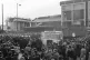 Pickets and police at Saltley Gate