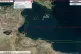 A map of the Mediterranean showing a grey circle representin