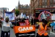 Trade unionists march through London