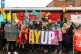 Wakefield NEU hold a rally outside the Red Shed in the town 