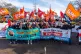 Members of Unite and GMB protest against worker exploitation