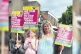 Lynsey Roberts protests against Tommy Robinson's racism