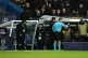 Match referee Damir Skomina speaks to the Manchester United 