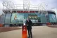 England manager Phil Neville outside Old Trafford with the W