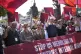Colombian politician Piedad Cordoba (centre) walks with othe