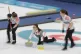Kim Eun Jung of South Korea throws during their women's curl