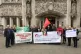 Asbestos justice campaigners at the court