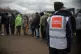 A file photo of a Care 4 Calais volunteer at the notorious �