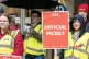 DETERMINATION: PCS members on the picket line outside HMRC Q