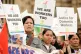 Migrant domestic workers protest outside Parliament