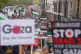 Protesters during a pro-Palestine march organised by Stop th
