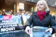 TSSA members call, outside Glasgow's Central Station, for pu