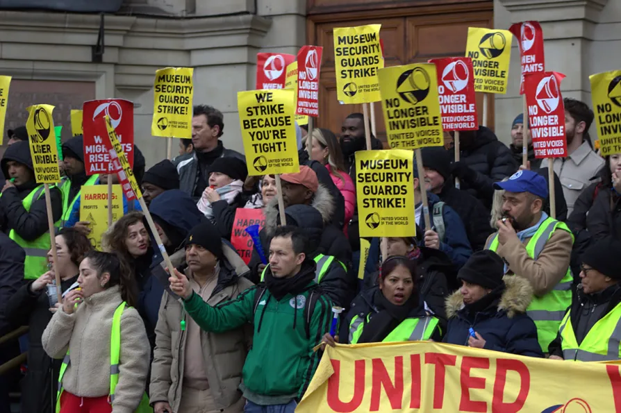 Science Museum security guard pay up by 30% in less than two years, UVW says