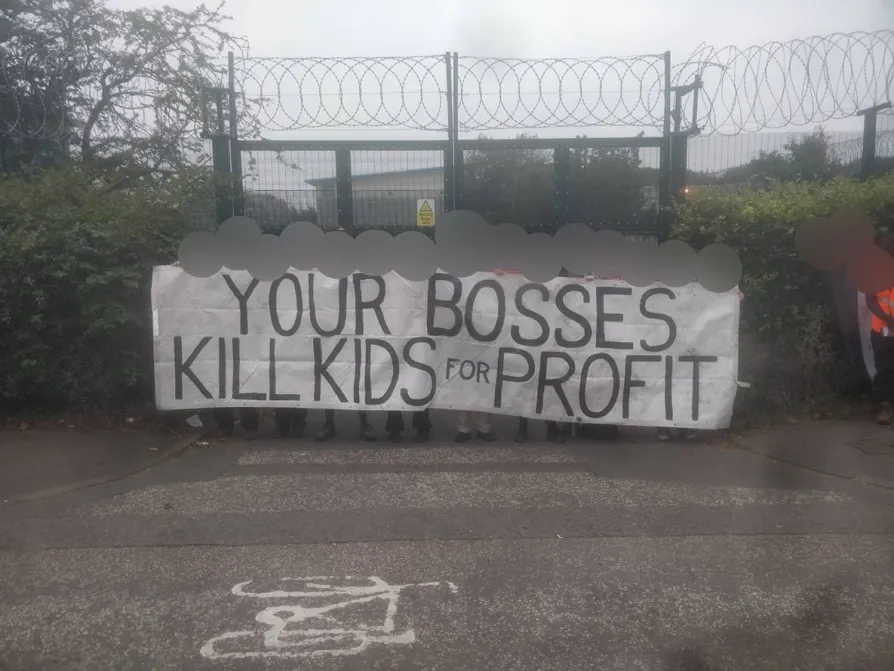 Activists blockade arms manufacturer Leonardo UK's Edinburgh site over role in arming Israel
